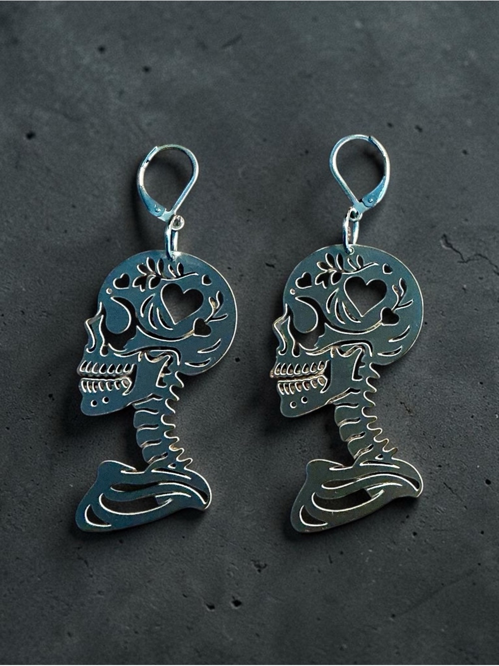 🆕 Sugar Skulls Laser Etched Earrings